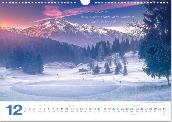 Golf Zitate Kalender 2023 Par Verlag Golfkalender