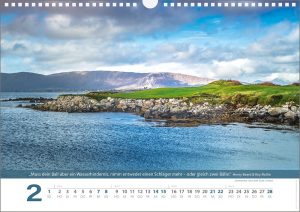 Golf Zitate Kalender 2026 – Februar – Muss dein Ball über ein Wasserhindernis …