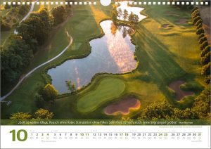 Golf Zitate Kalender 2026 – Oktober – Golf ist wahres Glück …