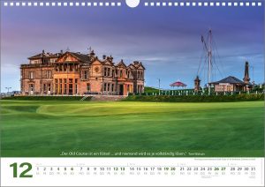 Golf Zitate Kalender 2026 – Dezember – Der Old Course ist ein Rätsel …