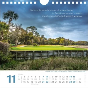 Golf Zitate Kalender 2026 Mini – November – Wenn du denkst, es ist schwer, mit anderen Leuten ins Gespräch zu kommen …