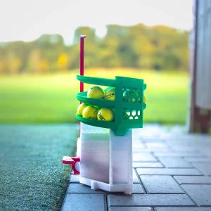Zubehör für Golfballspender: Balltrichter und Stellfüße für unebenen Untergrund
