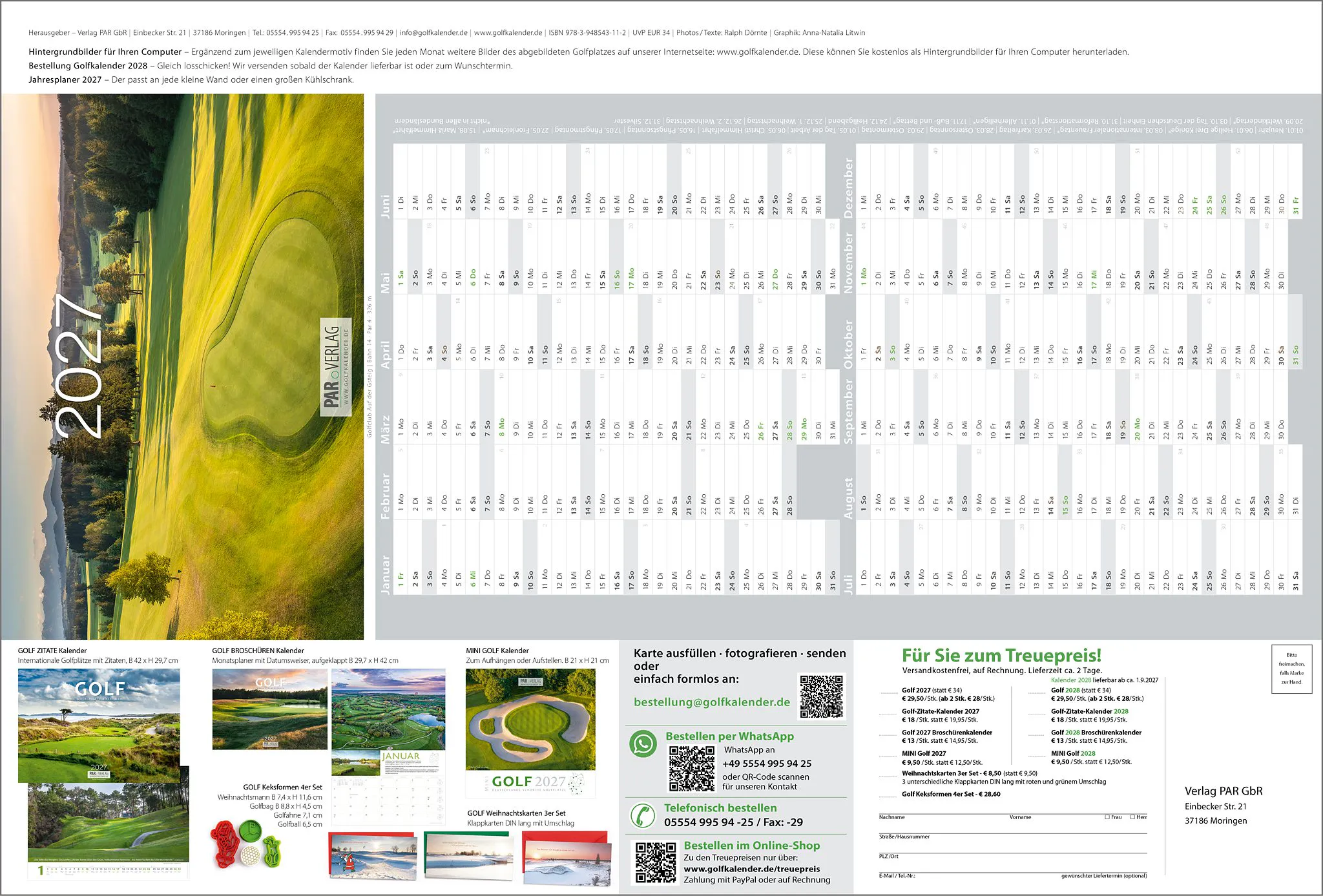 Golfkalender 2027<br>mit Greenfee-Gutscheinen – Bild 15